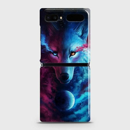 Samsung Galaxy Z Flip Cover - Infinity Wolf Trendy Printed Hard Case with Life Time Colors Guarantee