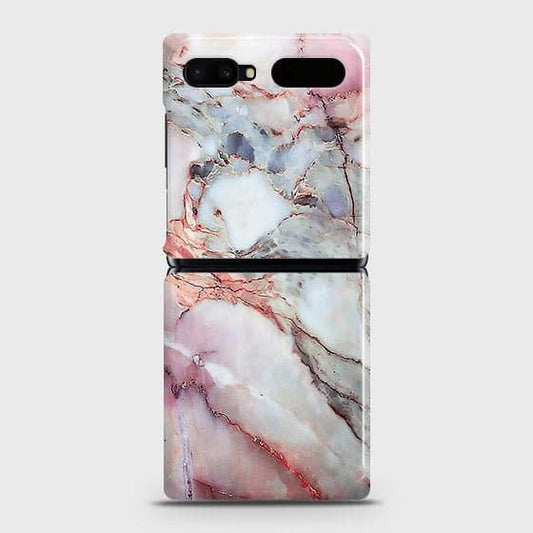 Samsung Galaxy Z Flip Cover - Violet Sky Marble Trendy Printed Hard Case with Life Time Colors Guarantee