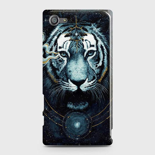 Sony Xperia Z5 Compact / Z5 Mini Cover - Vintage Galaxy Tiger Printed Hard Case with Life Time Colors Guarantee