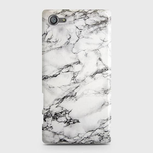 Sony Xperia Z5 Compact / Z5 Mini Cover - Matte Finish - Trendy Mysterious White Marble Printed Hard Case with Life Time Colors Guarantee