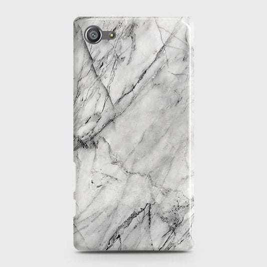 Sony Xperia Z5 Compact / Z5 Mini Cover - Matte Finish - Trendy White Marble Printed Hard Case with Life Time Colors Guarantee