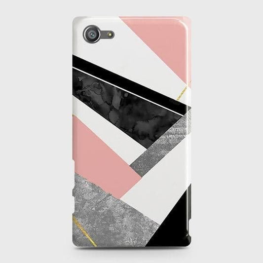 Sony Xperia Z5 Compact / Z5 Mini Cover - Matte Finish - Geometric Luxe Marble Trendy Printed Hard Case with Life Time Colors Guarantee