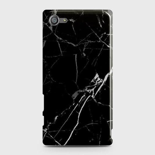 Sony Xperia Z5 Compact / Z5 Mini Cover - Black Modern Classic Marble Printed Hard Case with Life Time Colors Guarantee