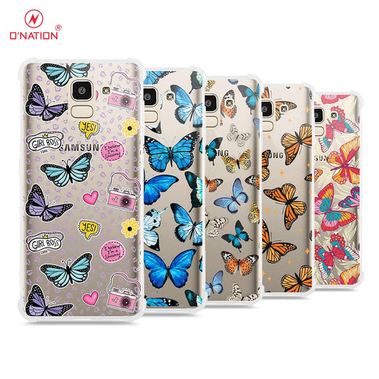 Samsung Galaxy J6 2018 Cover - O'Nation Butterfly Dreams Series - 9 Designs - Clear Phone Case - Soft Silicon Borders
