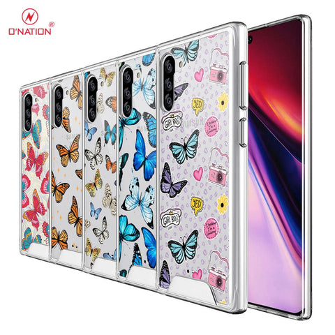 Samsung Galaxy Note 10 Cover - O'Nation Butterfly Dreams Series - 9 Designs - Clear Phone Case - Soft Silicon Bordersx