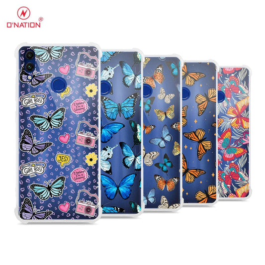 Huawei Honor 8c  Cover - O'Nation Butterfly Dreams Series - 9 Designs - Clear Phone Case - Soft Silicon Borders