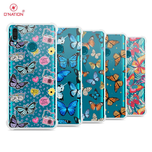 Huawei Y9 2019 Cover - O'Nation Butterfly Dreams Series - 9 Designs - Clear Phone Case - Soft Silicon Borders