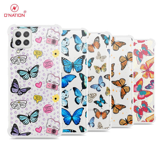 Samsung Galaxy M22 Cover - O'Nation Butterfly Dreams Series - 9 Designs - Clear Phone Case - Soft Silicon Borders