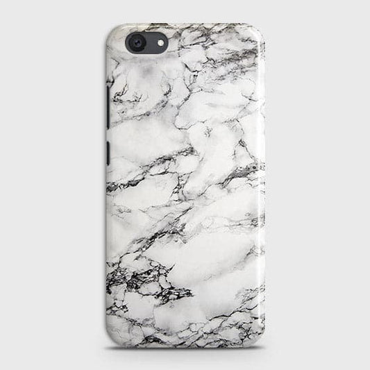 Vivo Y81i Cover - Matte Finish - Trendy Mysterious White Marble Printed Hard Case with Life Time Colors Guarantee