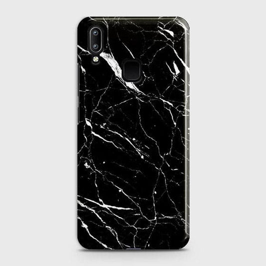 Vivo Y95 Cover - Trendy Black Marble Printed Hard Case with Life Time Colors Guarantee (Fast Delivery)