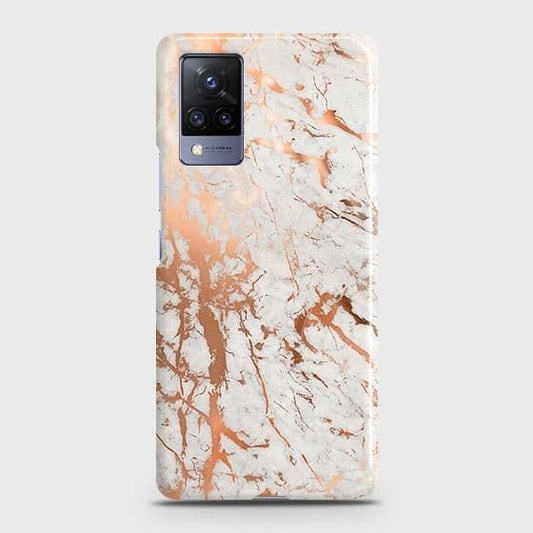 Vivo V21 Cover - In Chic Rose Gold Chrome Style Printed Hard Case with Life Time Colors Guarantee ( Fast Delivery )