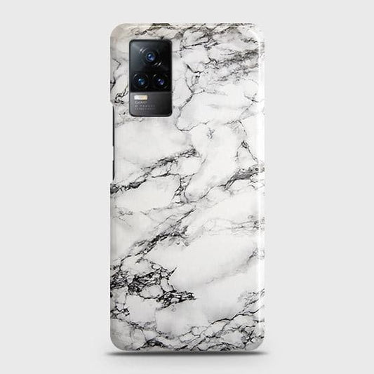 Vivo V21e Cover - Matte Finish - Trendy Mysterious White Marble Printed Hard Case with Life Time Colors Guarantee ( Fast Delivery )