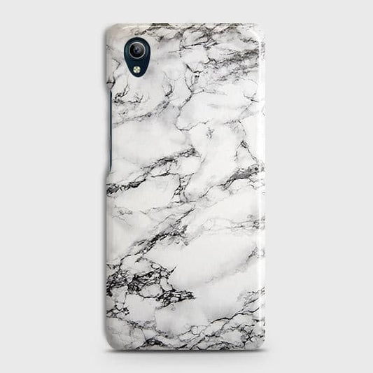 Vivo Y1s Cover - Matte Finish - Trendy Mysterious White Marble Printed Hard Case with Life Time Colors Guarantee