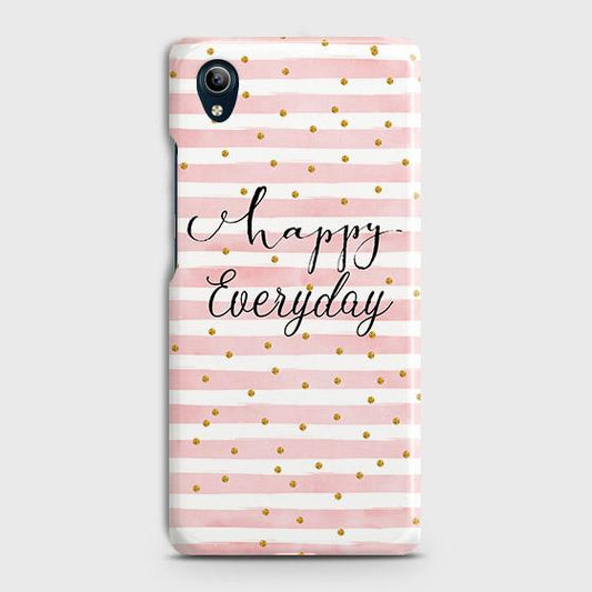 Vivo Y1s Cover - Trendy Happy Everyday Printed Hard Case with Life Time Colors Guarantee