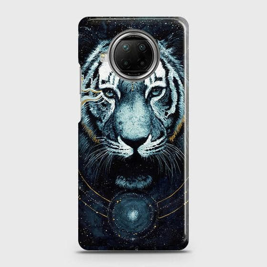 Xiaomi Mi 10i Cover - Vintage Galaxy Tiger Printed Hard Case with Life Time Colors Guarantee