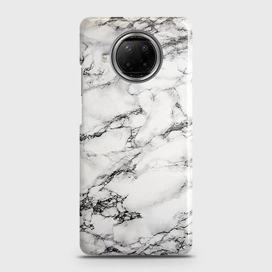 Xiaomi Mi 10i Cover - Matte Finish - Trendy Mysterious White Marble Printed Hard Case with Life Time Colors Guarantee