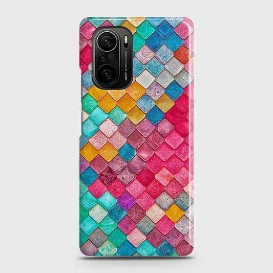 Xiaomi Poco F3 Cover - Chic Colorful Mermaid Printed Hard Case with Life Time Colors Guarantee