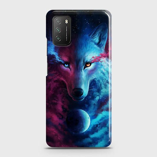 Xiaomi Poco M3 Cover - Infinity Wolf Trendy Printed Hard Case with Life Time Colors Guarantee