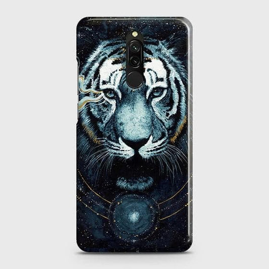 Xiaomi Redmi 8 Cover - Vintage Galaxy Tiger Printed Hard Case with Life Time Colors Guarantee(1)