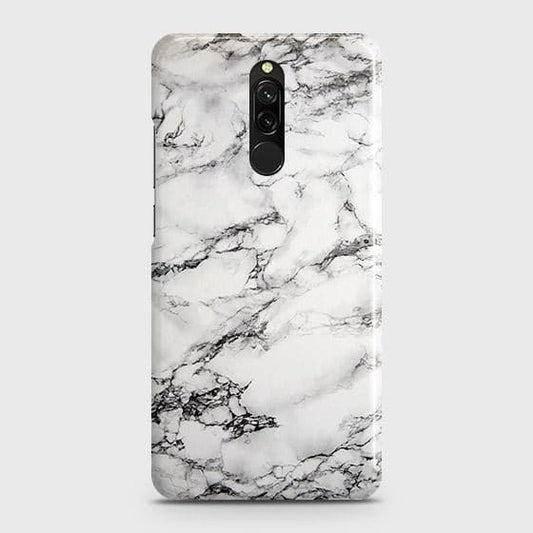 Xiaomi Redmi 8 Cover - Matte Finish - Trendy Mysterious White Marble Printed Hard Case with Life Time Colors Guarantee B78
