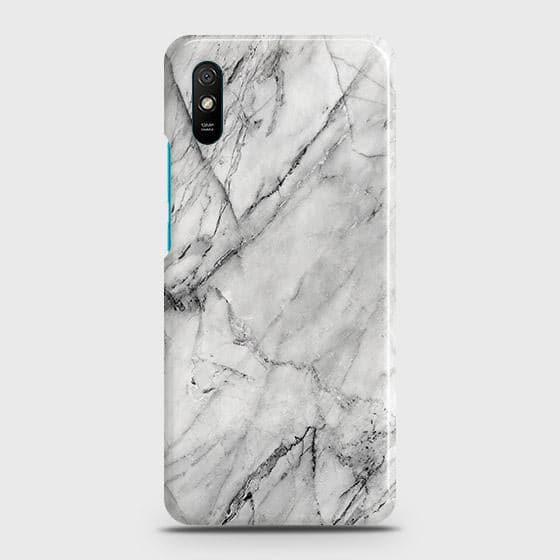 Xiaomi Redmi 9A Cover Matte Finish Trendy White Marble Printed