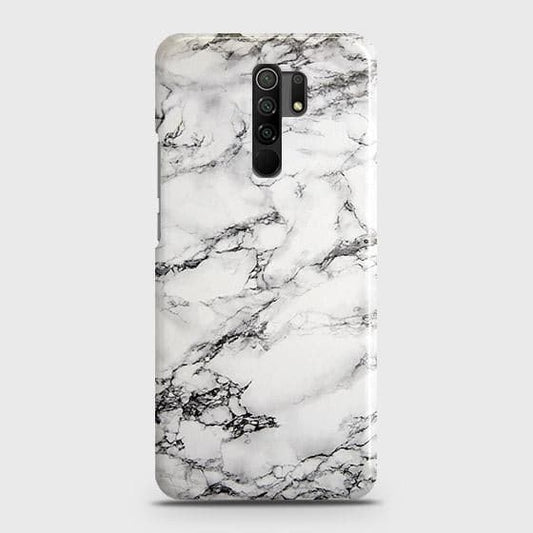 Xiaomi Redmi 9 Cover - Matte Finish - Trendy Mysterious White Marble Printed Hard Case with Life Time Colors Guarantee ( Fast Delivery )