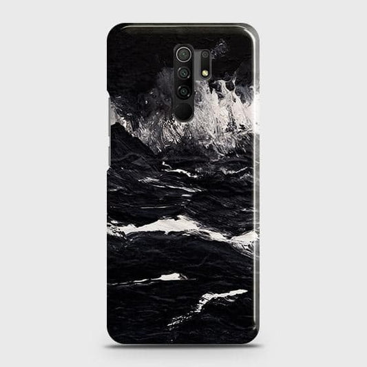 Xiaomi Poco M2 Cover - Black Ocean Marble Trendy Printed Hard Case with Life Time Colors Guarantee ( Fast Delivery )