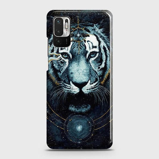 Xiaomi Redmi Note 10 5G Cover - Vintage Galaxy Tiger Printed Hard Case with Life Time Colors Guarantee