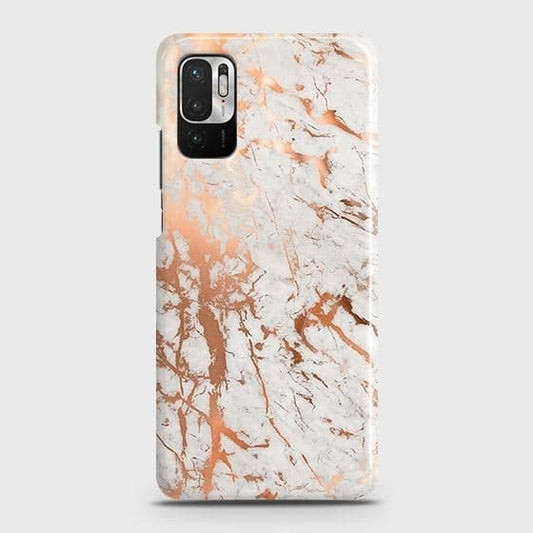 Xiaomi Redmi Note 10 5G Cover - In Chic Rose Gold Chrome Style Printed Hard Case with Life Time Colors GuaranteeB(40)
