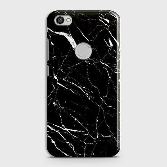 Xiaomi Redmi Note 5A Prime Cover - Trendy Black Marble Printed Hard Case with Life Time Colors Guarantee