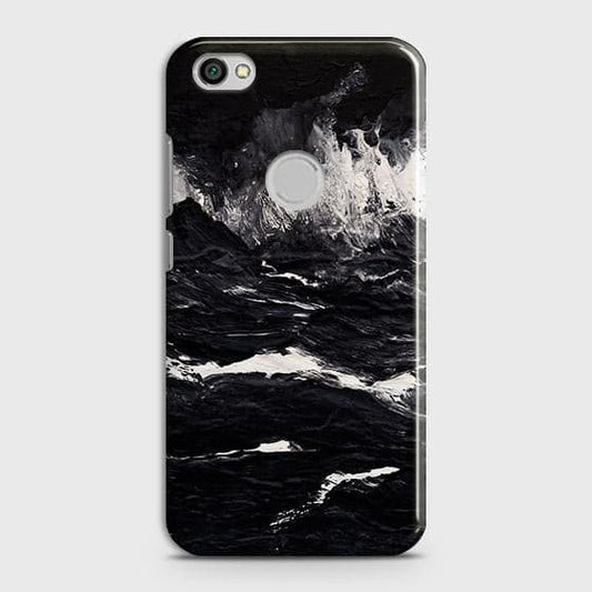 Xiaomi Redmi Note 5A Prime Cover - Black Ocean Marble Trendy Printed Hard Case with Life Time Colors Guarantee