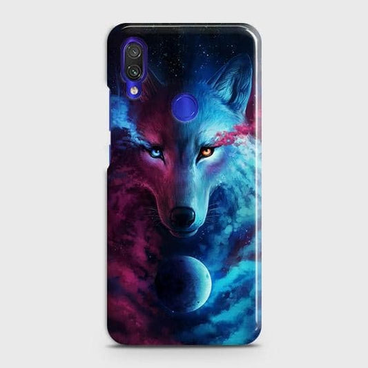 Xiaomi Redmi Note 7 ProCover - Infinity Wolf Trendy Printed Hard Case with Life Time Colors Guarantee