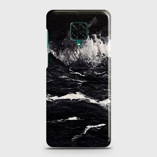 Xiaomi Redmi Note 9S Cover - Black Ocean Marble Trendy Printed Hard Case with Life Time Colors Guarantee