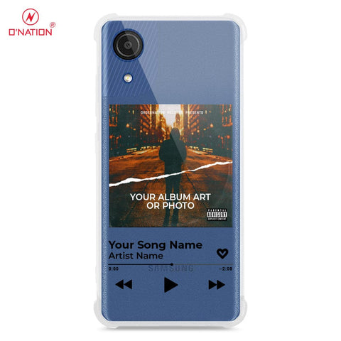 Samsung Galaxy A03 Core Cover - Personalised Album Art Series - 4 Designs - Clear Phone Case - Soft Silicon Borders