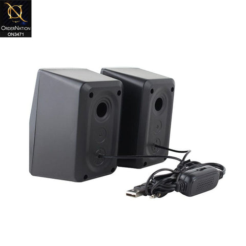 Black - Kisonli Multimedia USB Loudspeaker L-1020 USB Wired Speaker