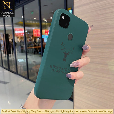 Google Pixel 4a 5G Cover - ONation Bold Series - HQ Liquid Silicone Elegant Colors Camera Protection Soft Case