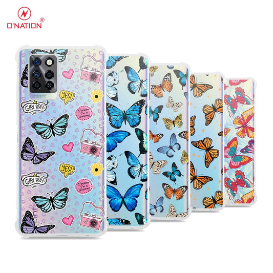 Infinix Note 10 Pro Cover - O'Nation Butterfly Dreams Series - 9 Designs - Clear Phone Case - Soft Silicon Borders