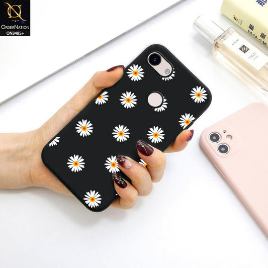 Google Pixel 3a XL Cover - ONation Daisy Series - HQ Liquid Silicone Elegant Colors Camera Protection Soft Case