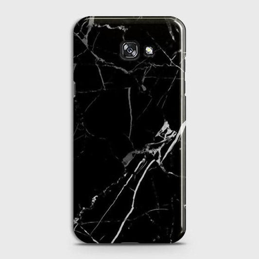 Samsung A7 2017 - Black Modern Classic Marble Printed Hard Case