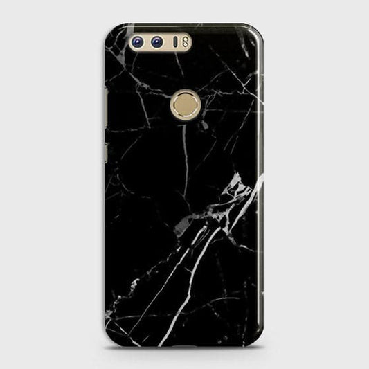 Huawei Honor 8 - Black Modern Classic Marble Printed Hard Case (Fast Delivery)