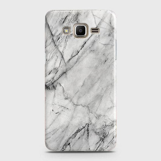 Samsung Galaxy Grand Prime / Grand Prime Plus / J2 Prime Cover - Matte Finish - Trendy White Floor Marble Printed Hard Case with Life Time Colors Guarantee - D2