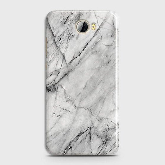 Huawei Y5 II Cover - Matte Finish - Trendy White Floor Marble Printed Hard Case with Life Time Colors Guarantee - D2