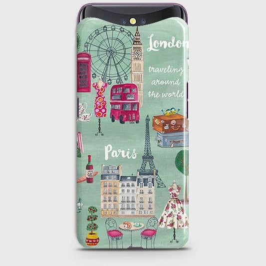 Oppo Find X Cover - Matte Finish - London, Paris, New York Modern Printed Hard Case With Life Time Colors Guarantee (Fast Delivery)