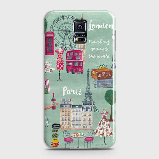 Samsung Galaxy S5 Cover - Matte Finish - London, Paris, New York Modern Printed Hard Case With Life Time Colors Guarantee