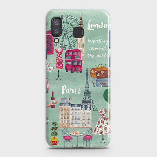 Samsung A9 Star Cover - Matte Finish - London, Paris, New York Modern Printed Hard Case With Life Time Colors Guarantee
