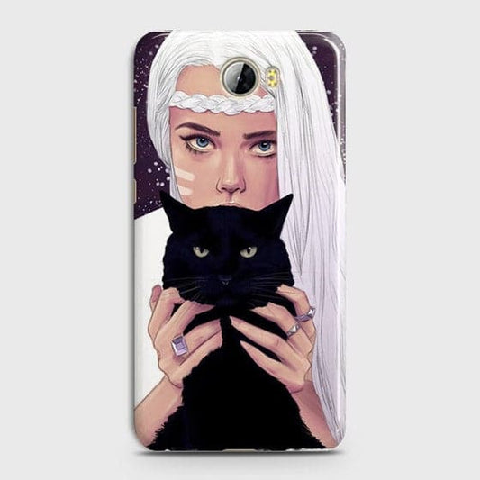 Huawei Y5 II - Trendy Wild Black Cat Printed Hard Case With Life Time Colors Guarantee