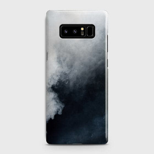 Samsung Galaxy Note 8 Cover - Matte Finish - Trendy Misty White and Black Marble Printed Hard Case with Life Time Colors Guarantee ( Fast Delivery )