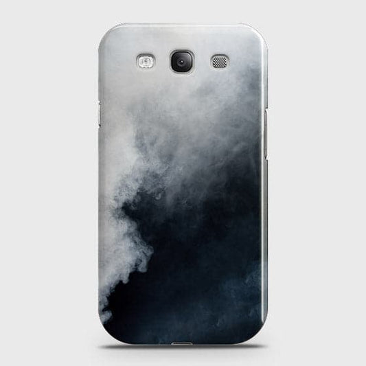 Samsung Galaxy S3 Cover - Matte Finish - Trendy Misty White and Black Marble Printed Hard Case with Life Time Colors Guarantee