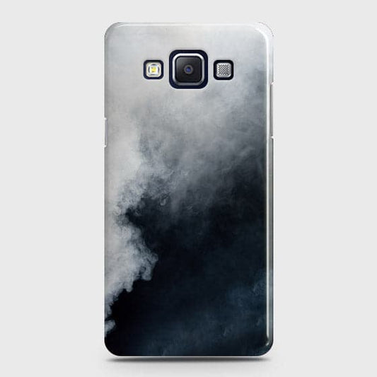 Samsung A5 Cover - Matte Finish - Trendy Misty White and Black Marble Printed Hard Case with Life Time Colors Guarantee