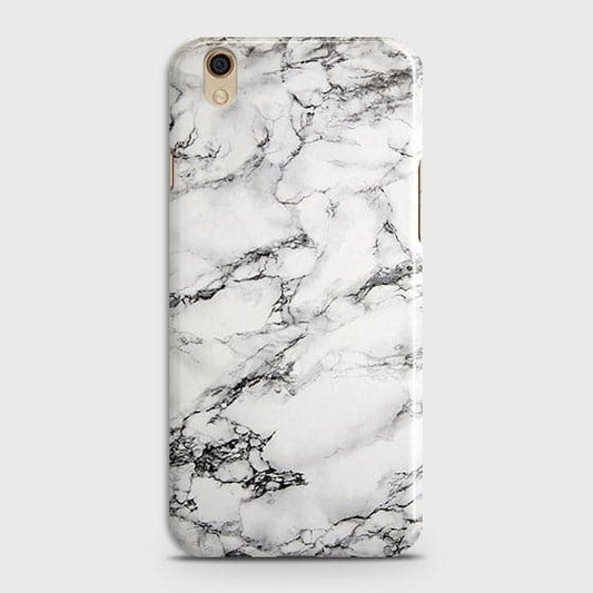 Oppo A37 Cover - Matte Finish - Trendy Mysterious White Marble Printed Hard Case with Life Time Colors Guarantee
